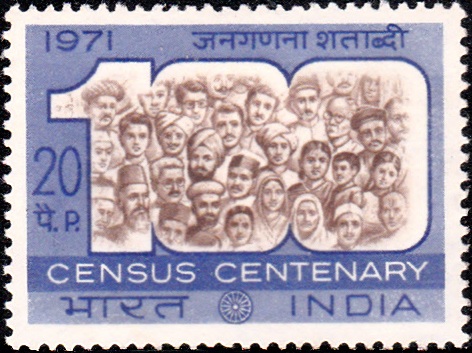 1971 Census of India : Indians within the Figure 100