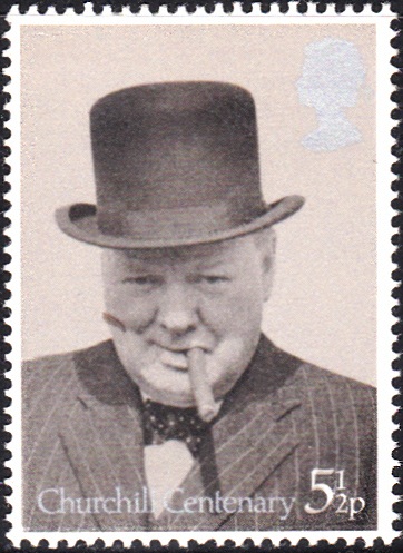 729 Churchill with Bowler and Cigar, 1940 [England Stamp 1974]