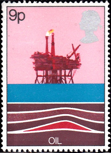827 Oil Production Platform, North Sea [England Stamp 1978]