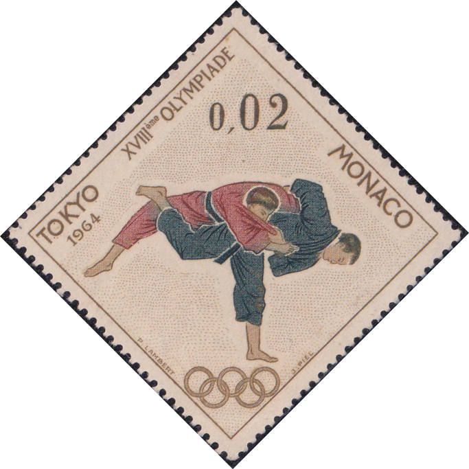 593 Judo (Olympic Games, Tokyo) [Monaco Diamond Stamp 1964]