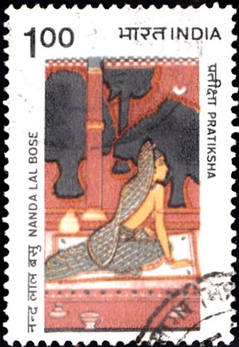 India Painting Stamp 1983 pic