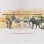India Stamp Miniature Sheet 2011, elephant