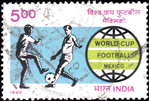 India Stamp 1986 sports games pic