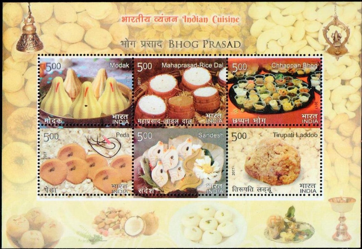 Modak, Mahaprasad-Rice Dal, Chhappan Bhog, Peda, Sandesh, Tirupati Laddoo